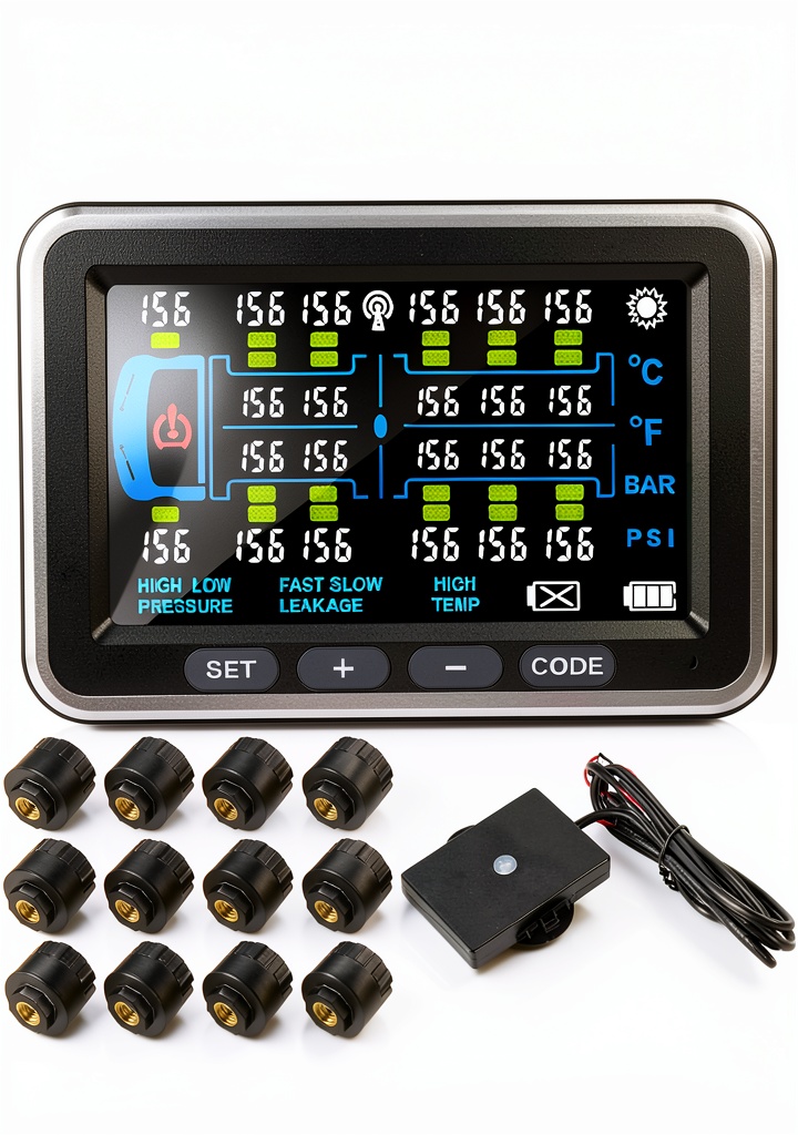 TP22 monitoring display in a truck cabin