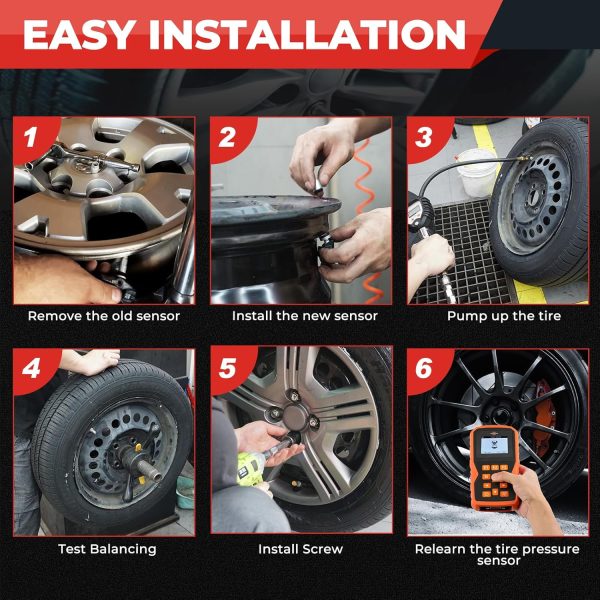 ISINLASSO TPMS Sensor Pre‑Programmed Ford Fit-8