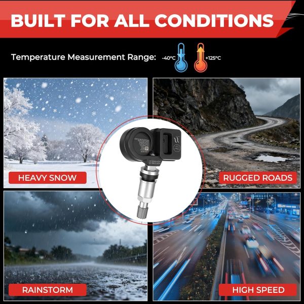 ISINLASSO TPMS Sensor Pre‑Programmed Ford Fit-7