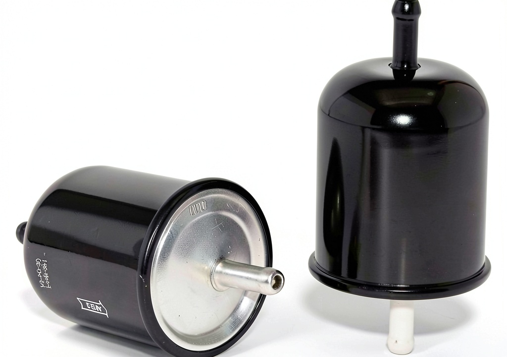 Installing Wix Fuel Filter In-Line Metal Design for Cars on a wooden workbench